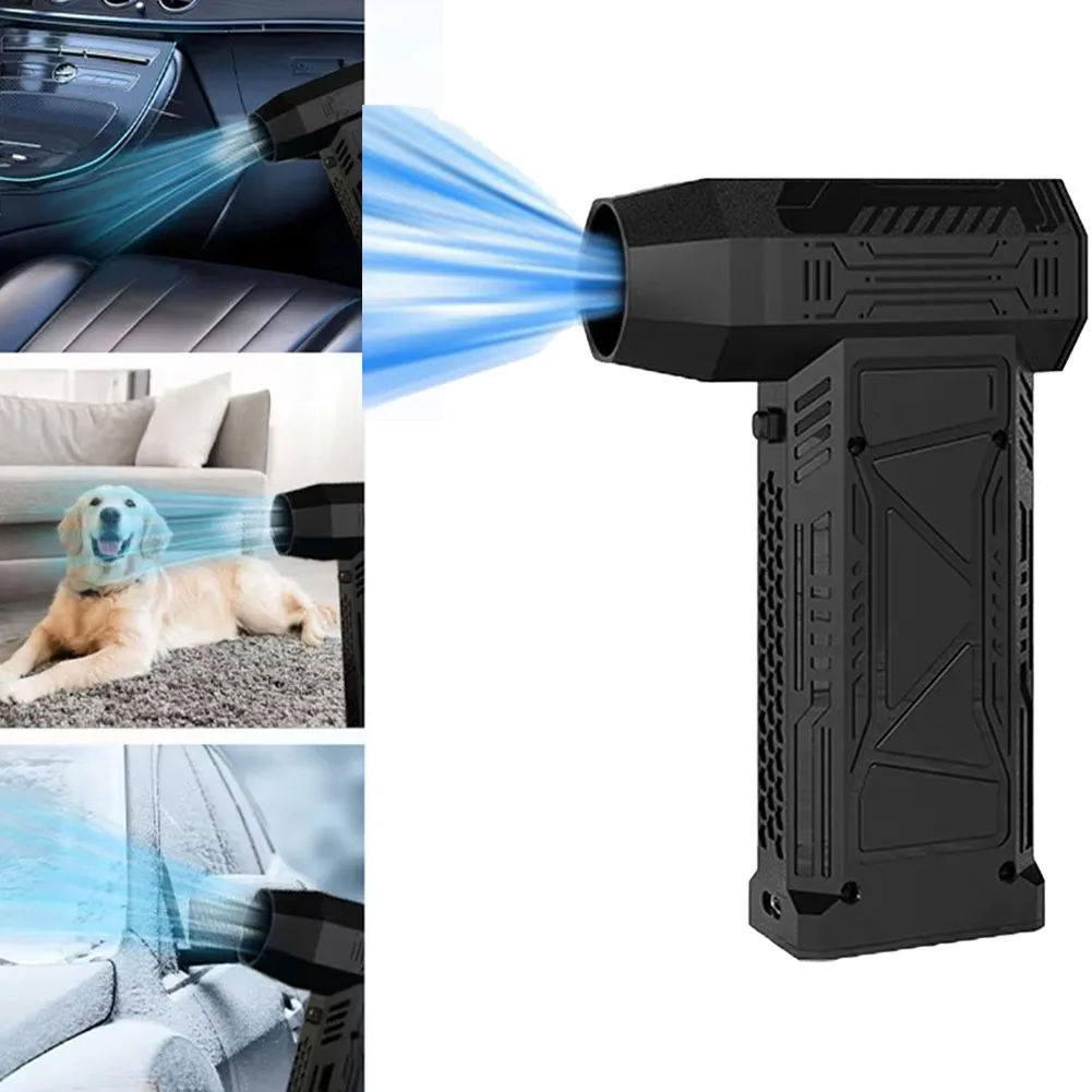 

LED Display Fan 150000RPM Air Blower ABS Material Compact Design High Universality Fitment Adjustable Speed Blower