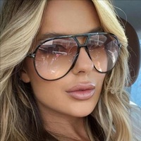 Letter T Double Beam Large Frame Toad Mirror 2025 New Retro Sunglasses Pilot Sunglasses Sunglasses Sunglasses JH3004