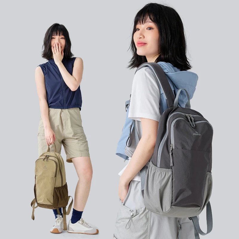 حقيبة ظهر نسائية من Fouvor خفيفة الوزن مقاومة للخدش ومقاومة للماء حقائب للتنزه من النايلون حقائب رياضية عملية كبيرة حقائب ظهر 3068-04