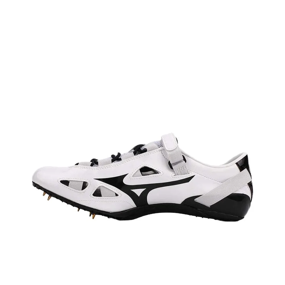 Mizuno Geo Slip Resistant And Abrasion Resistant Functionality White Sprint Track And Field Shoes Unisex Low top U1GR215502