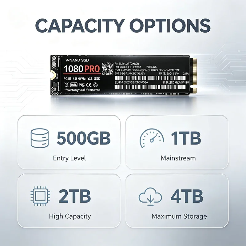 Original New M.2 NVMe PCIe 4.0 SSD High Speed Gaming Internal Drive Storage Upgrade For PS5 Laptop Desktop PC 2TB