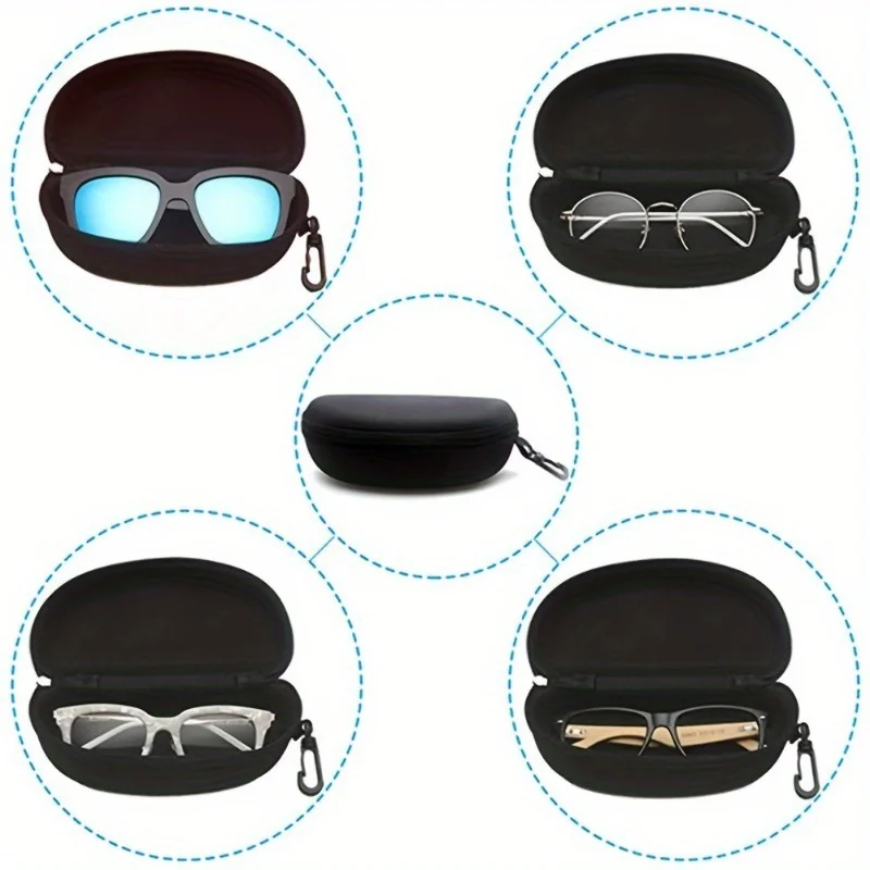 Portable Hard Shell Glasses Case with Clasp, Sunglasses Case - view 6