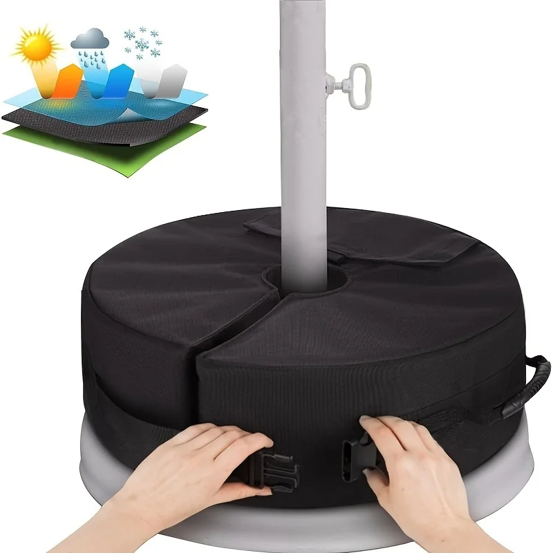 Counterweight Bag Fixed Sandbag Sunshade Awning Patio Umbrella Weighted Load-Bearing Support Sandbag Black Weight Windproof