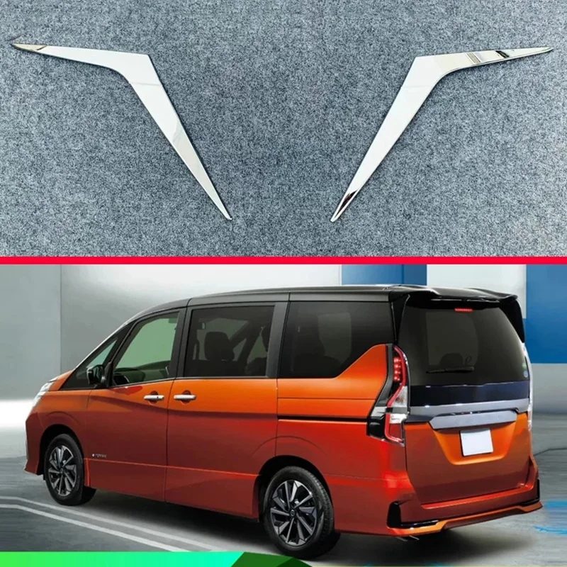 For NISSAN SERENA 2020+ Car Accessories ABS Chrome Trim Tail Light Rear Back Frame Lamp Cover Molding