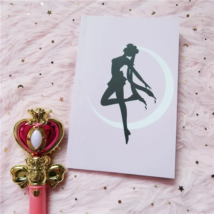 Anime Sailor Moon Tsukino Usagi Transforms into Notebook Anime Girl Figures Notebook Gift Hand Ledger Journal Peripheral Toys