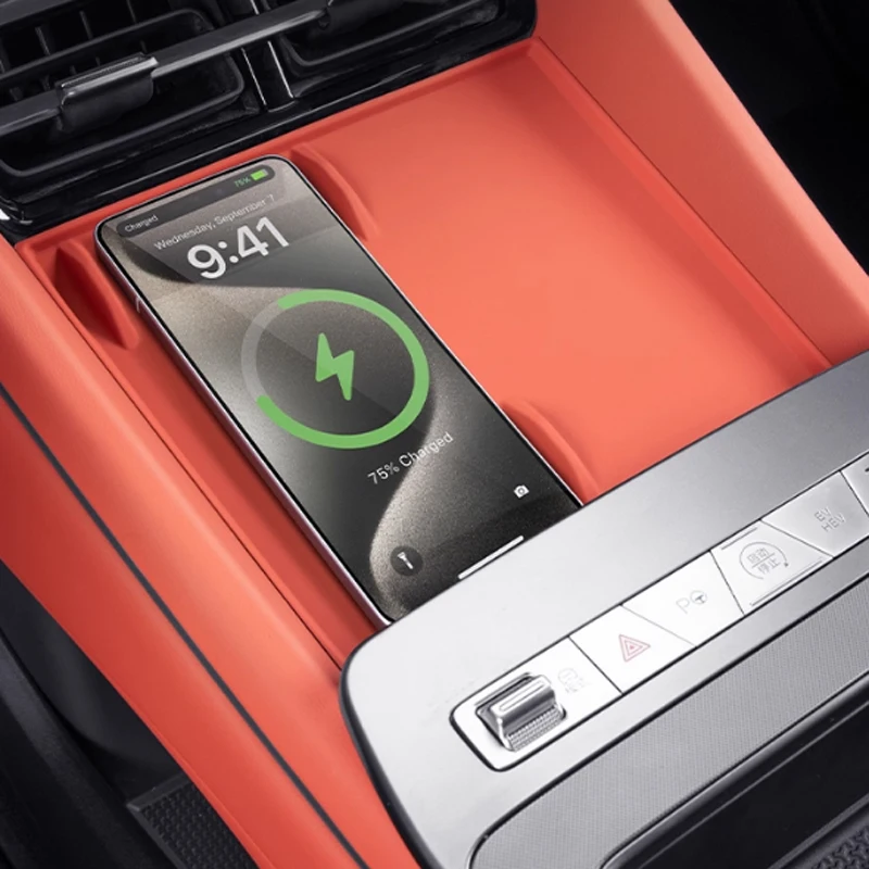 ل BYD سيليون 8 تانغ L DM/EV 2025-2026 سيارة شحن لاسلكي لوحة بطانة حماية من السيليكون الداخلية الغبار مقاوم للماء ملحق #3