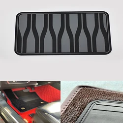 Silica Gel Car Floor Pad Heel Foot Mat Pedal Patch Black pvc Waterproof Auto Anti-skid Pad Universal Interior Accessories