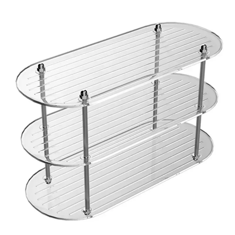 Wholesale PET plastic cosmetics storage rack portable kitchen bedroom multi-layer storage rack