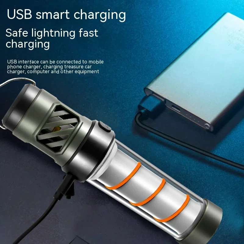 Lampada da campeggio multifunzione a LED portatile ricaricabile per zanzare Illuminazione da esterno con supporto per treppiede repellente per zanzare integrato