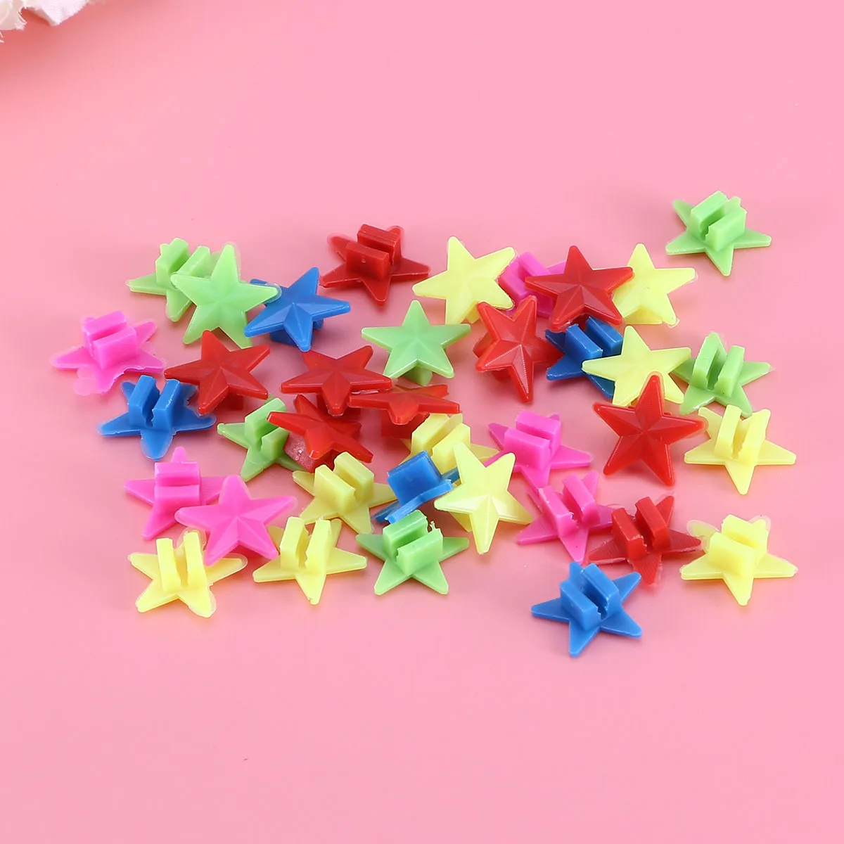 

36Pcs Multi-Color Plastic Bike Spoke Beads Clips Wheel Decoration Star Ornament for Bicycle Multi-Color Wheel Spokes