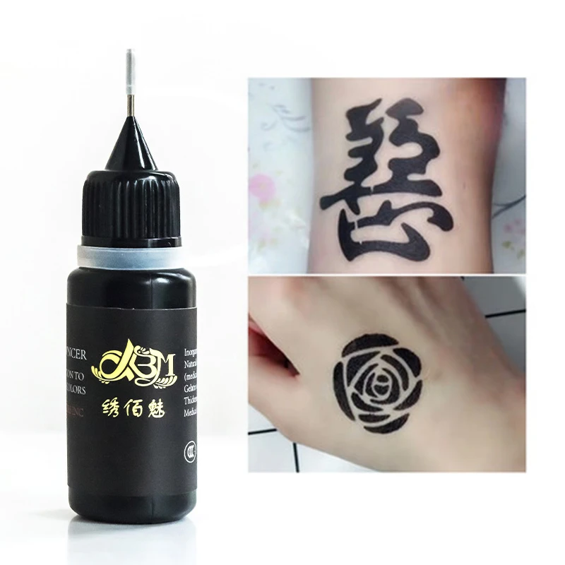 10ml Juice Temporary Tattoo Liquid DIY Tattoo Juice Ink Semi-permanent Waterproof For Body Art Paint Long-lasting Safe Tattoo