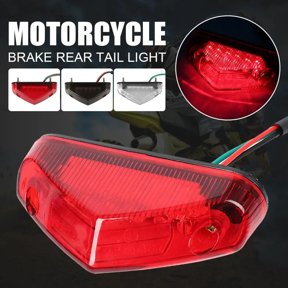 Universal 12V Motorcycle Tail Rear Light Lamp Taillight Motor Brake Stop Lights License Plate Light Moto Equipments Parts
