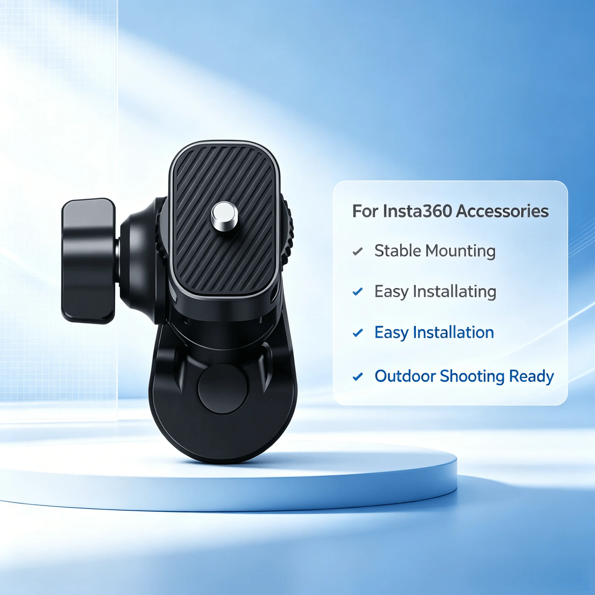 Road MTB Cycling Vlog Accessory Bike Stem Headset Cap Mount For Insta360 X5 X4 GO Ultra 28.6mm 1/4 Screw Camera Bracket