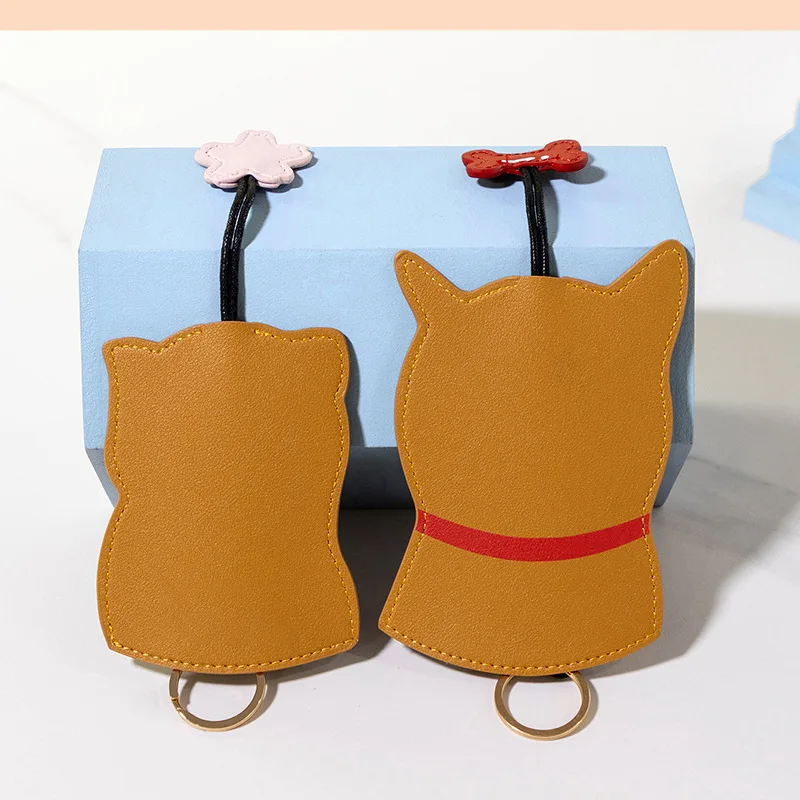 Lovely Cat Shiba Inu Unisex Pull Type Key Bag PU Leather Key Wallets Housekeepers Car Key Holder Case New Leather Keychain Pouch