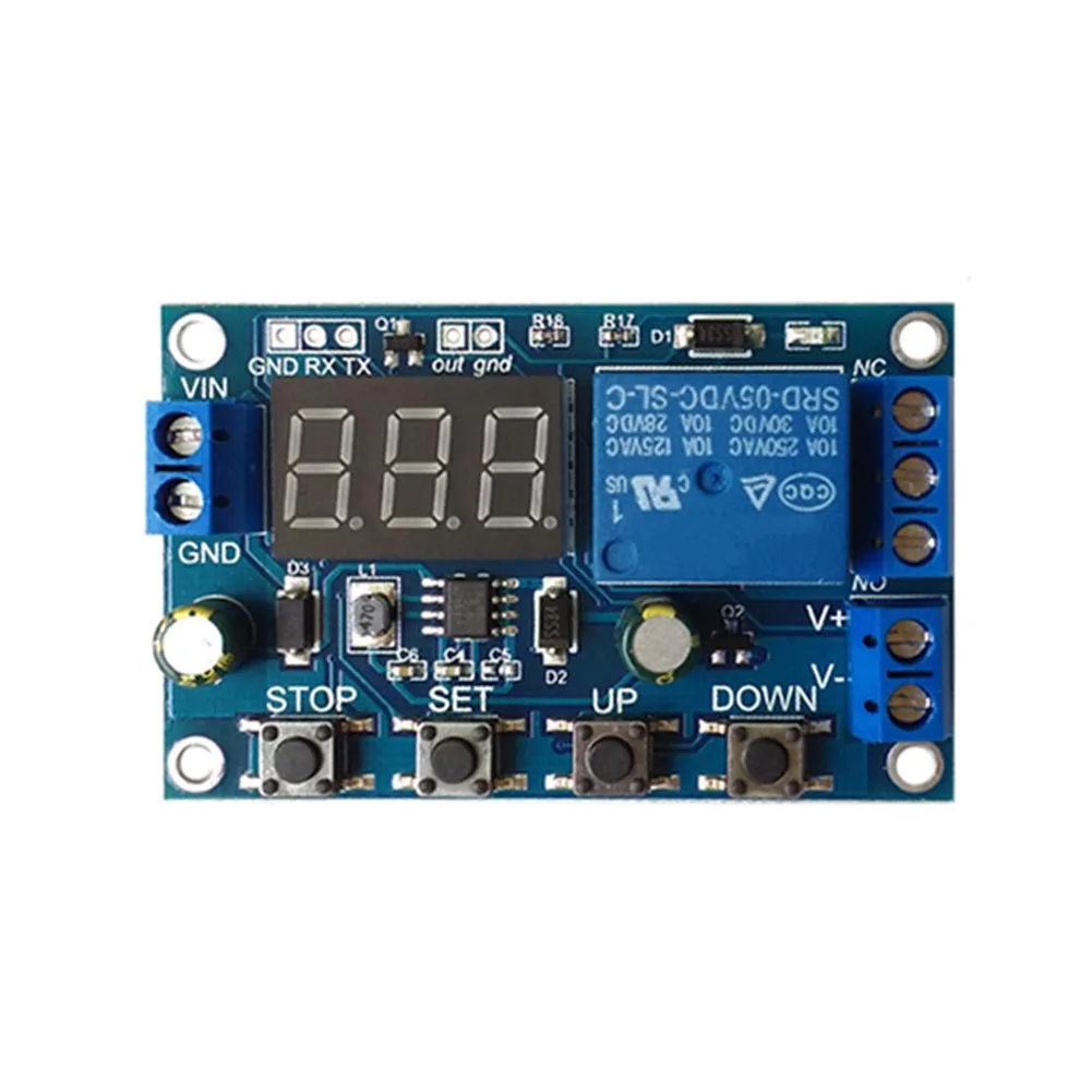TimerControl Module for Battery Charging and Discharging with Communication + Reverse Connection Protection + Signal Output