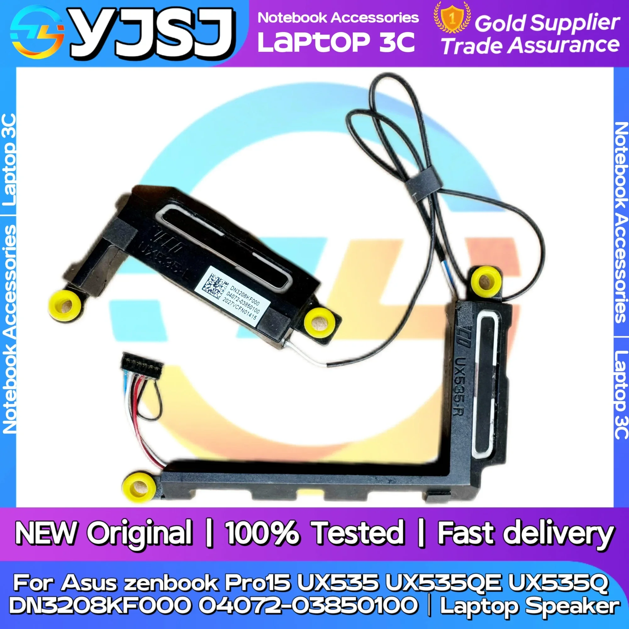 

New Original Laptop Speaker For Asus zenbook Pro15 UX535 UX535QE UX535Q built-in speaker horn audio DN3208KF000 04072-03850100