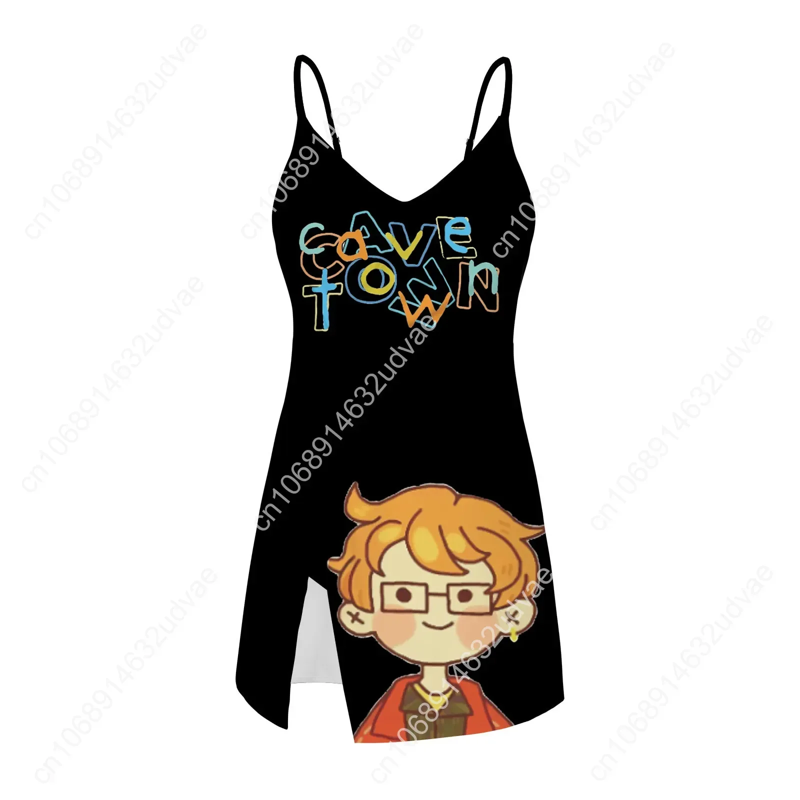 CAVETOWN Sling Dress Swimsuit Womens Bathing Suits Personalized Fashion Swimwear Pool Party Bikini Custom Made Beachwear