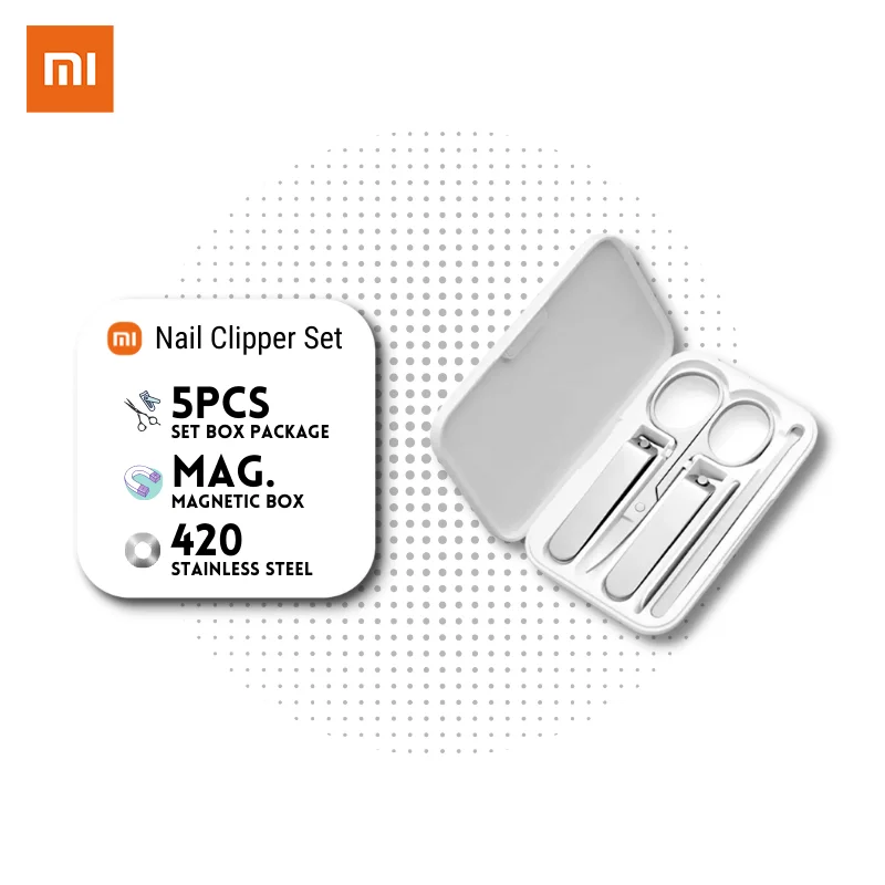 

Машинка для стрижки ногтей Xiaomi Mijia MJZJD002QW, набор из 5 предметов, нержавеющая сталь, триммер, педикюр, Уход за ногтями