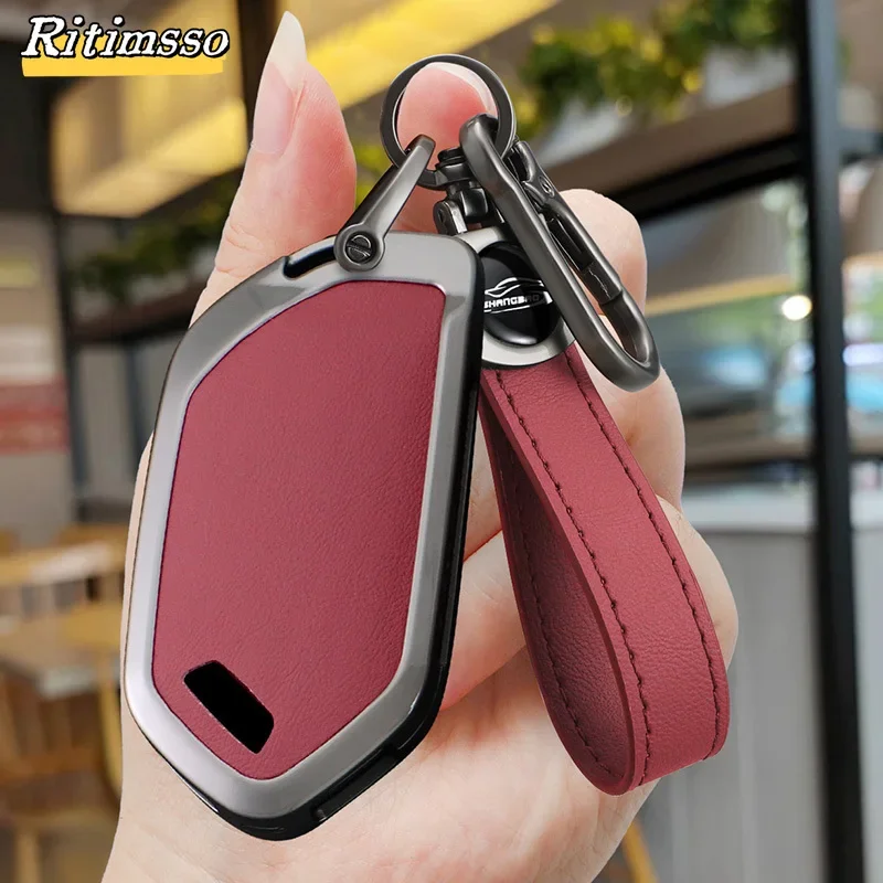 9 Buttons Alloy+ Leather Car Key Case Cover for Kia Ka4