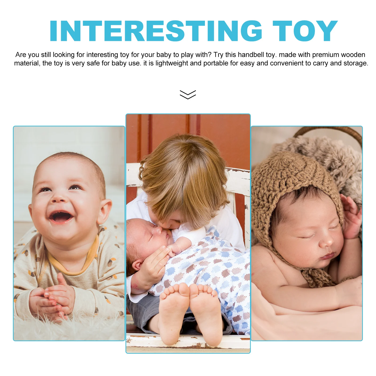 1Pcs Wooden Rattle Shower Gift Realistic Snowman Style Graspable Size Smooth Surface Burr-Free Infant Developmental