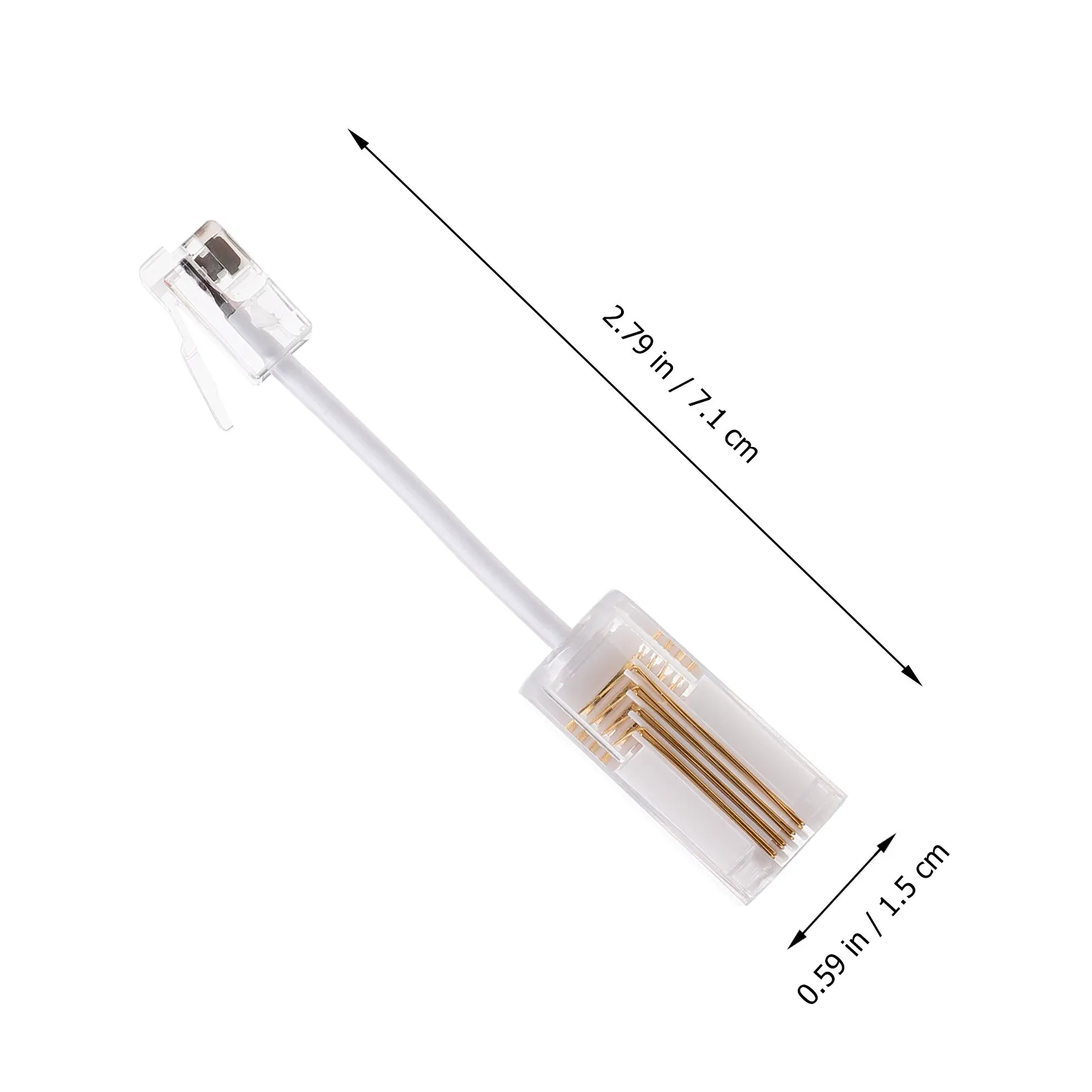 2Pcs Telephone Cable Detangler Rotating Swivel Cord Adapter for Landline Phone Prevents Cord Twisting Tangles Improves Sound