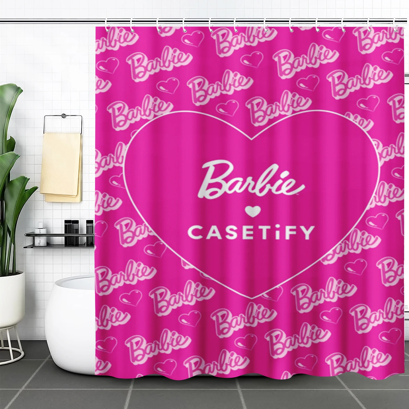 Barbie Full Shower Curtain, Fairytale Princess Screen Sets, Luxury Cartoon, Funny Hook Up Accessories, Bathroom Cute Bath Hook