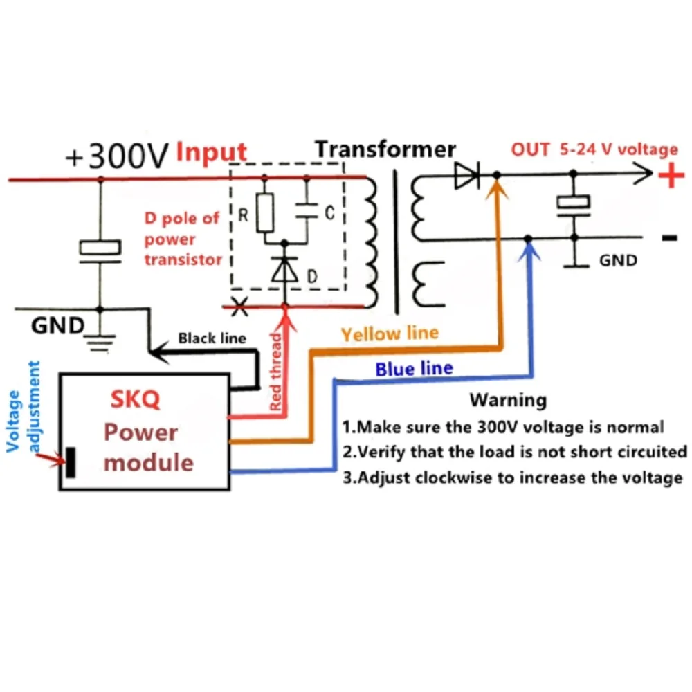 QX YJ-4 DC Sampling 14-60 Inch LCD TV Switch Flyback Power Supply Module DC Sampling 5V-24V Universal Receiver EVD Power Supply