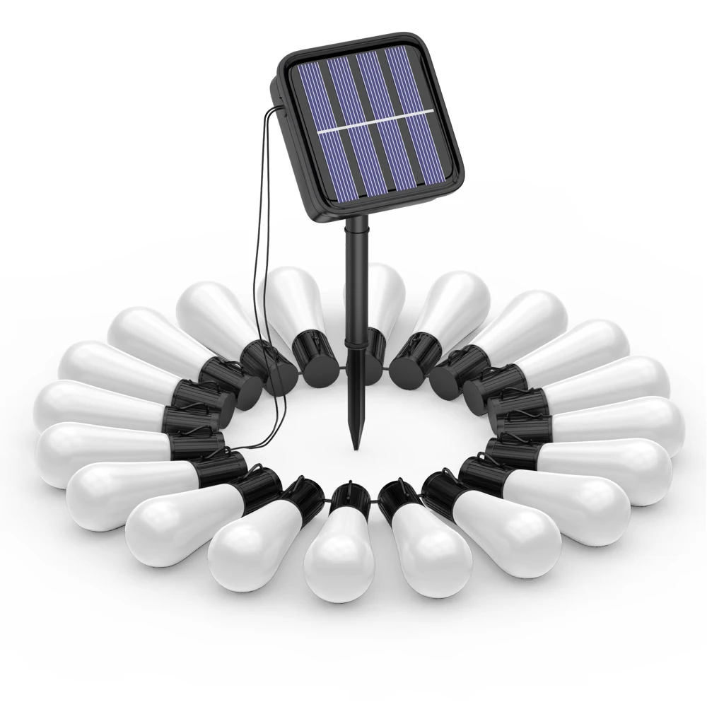 LED Solar String Lights Christmas Decoration Light Bulb IP65 Waterproof Patio Lamp Holiday Garland For outdoor Garden Navidad