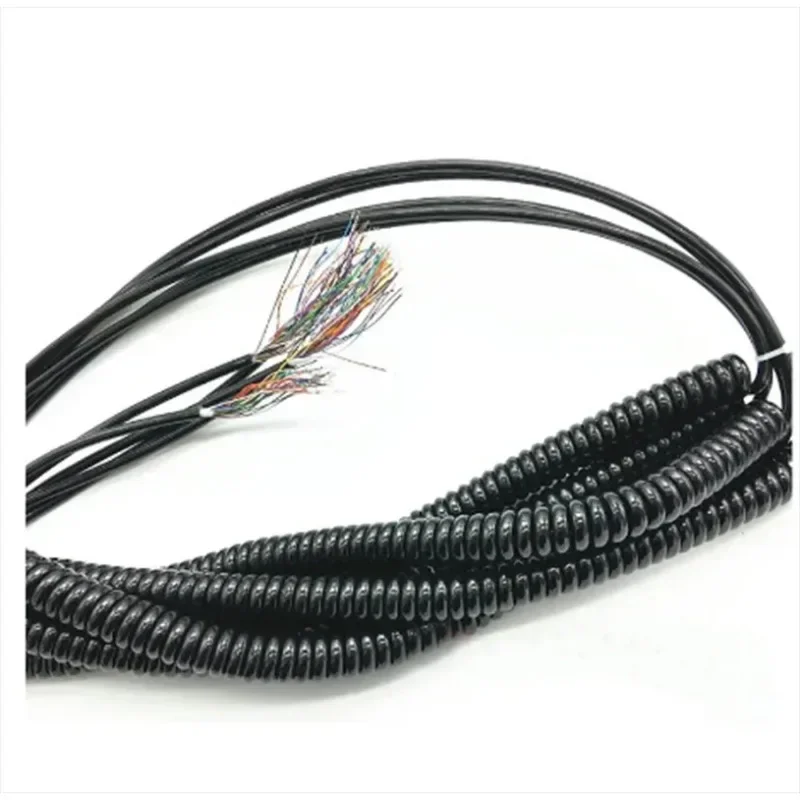 6/7/12/14/15/16/18/19/21/26 Cores Spring Spiral Cable for CNC Electronic Handwheel Spring Wire Cable Manual Pulse Generator