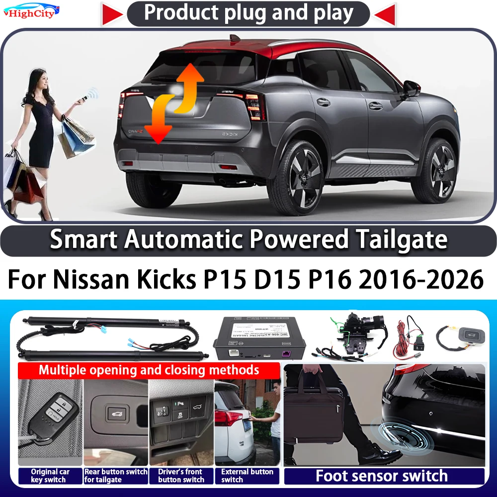 

For Nissan Kicks P15 D15 P16 2016-2026 OEM Smart Automatic Powered Tailgate Key Control Trunk Close Kit Electric Power Tailgate
