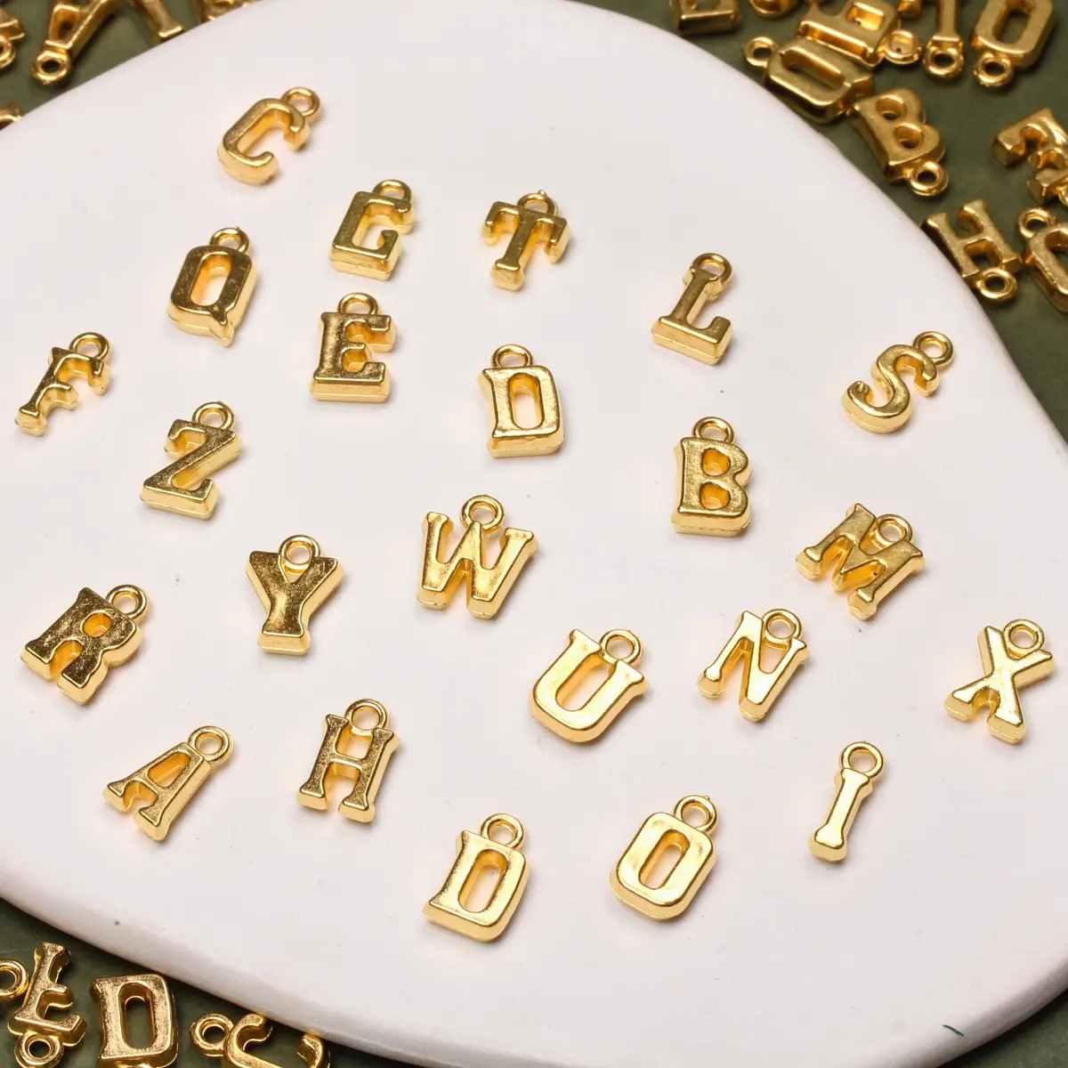 20Pcs Mixed Alphabet Letter Pendant For DIY Jewelry Making Keychain Necklace Pendants Handmade Accessories