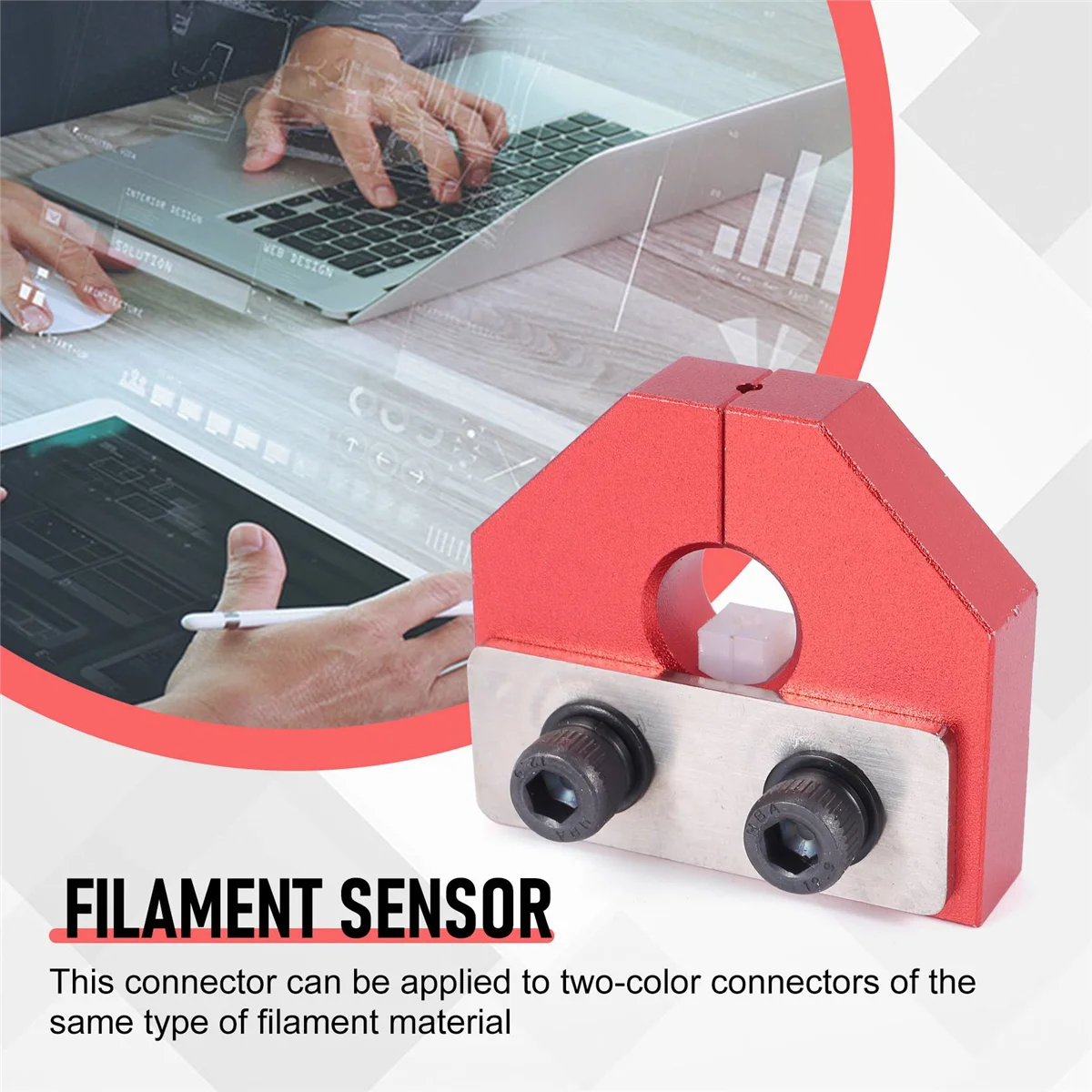 Conector de soldador de filamento quebrado conector de filamento 3d acessórios de impressora 3d para filamento 1.75mm sensor de filamento quente