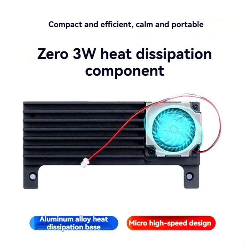 For Zero 3W Heat Sink with Cooling Fan 10000RPM Highly Efficient Heat Dissipation for Zero 3W [No.3 Elnic]