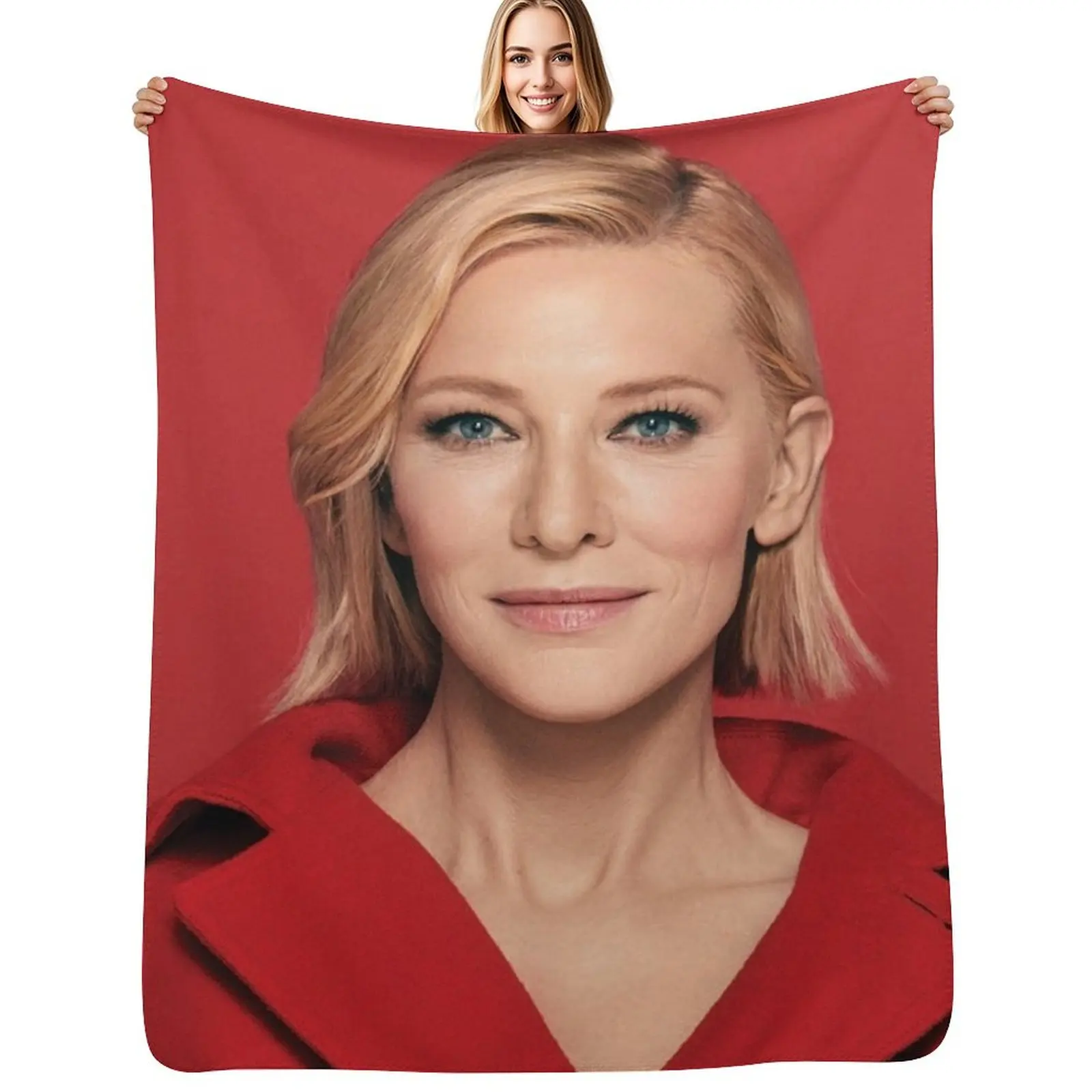 

Cate Blanchett Throw Blanket Stain Resistant Cozy Warm Blanket