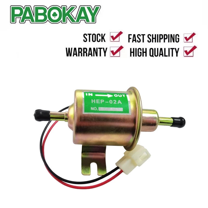 Uniwersalny diesel benzynowy 12v elektryczna pompa paliwa HEP-02A niskie ciśnienie do większość samochodów gaźnika motocykla ATV HEP02A
