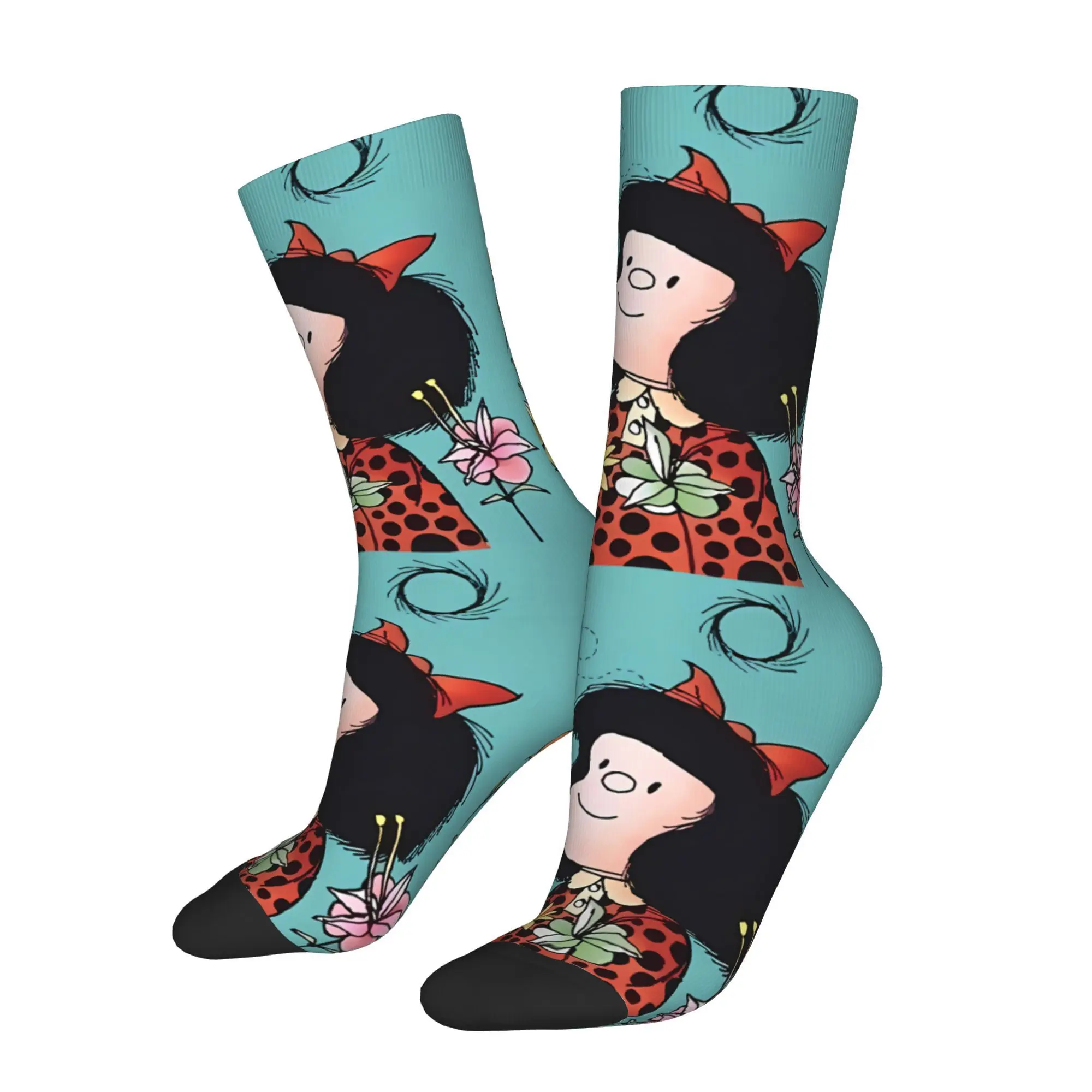 

Симпатичные мужские носки Mafalda с принтом из полиэстера