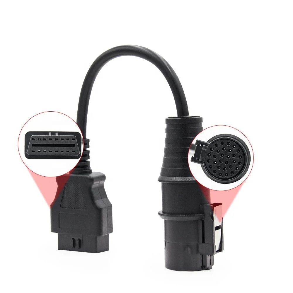 Voor IVECO 30-Pin ODB OBD2 Diagnostische Kabel Adapter naar 16-Pin Code Reader voor COMMERCIËLE VOERTUIG