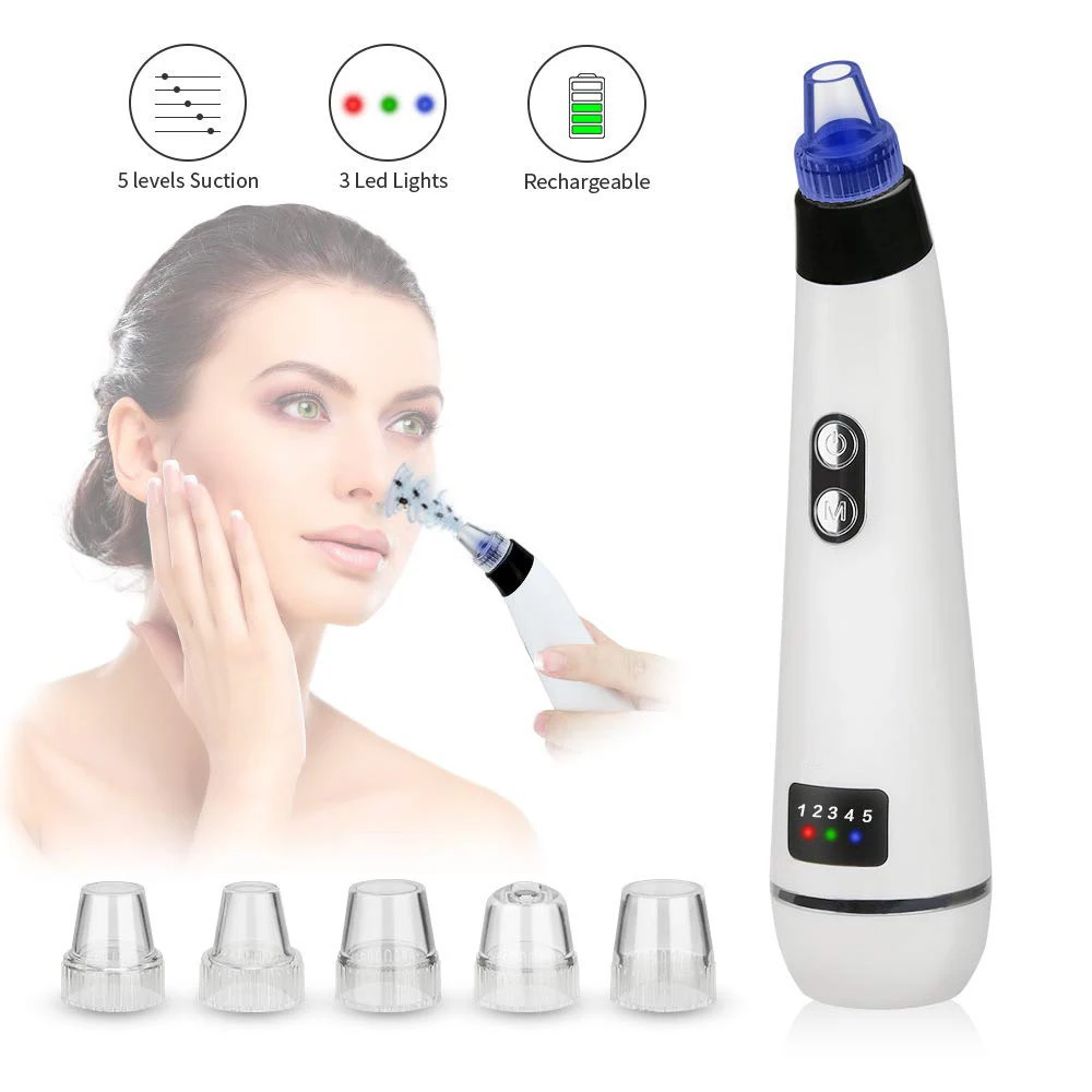 Facial Cleaning Blackhead Eliminators Nose Skin Care Cleaning Instrument Acne Remover USB Charge Face Tool Vacuum Suction