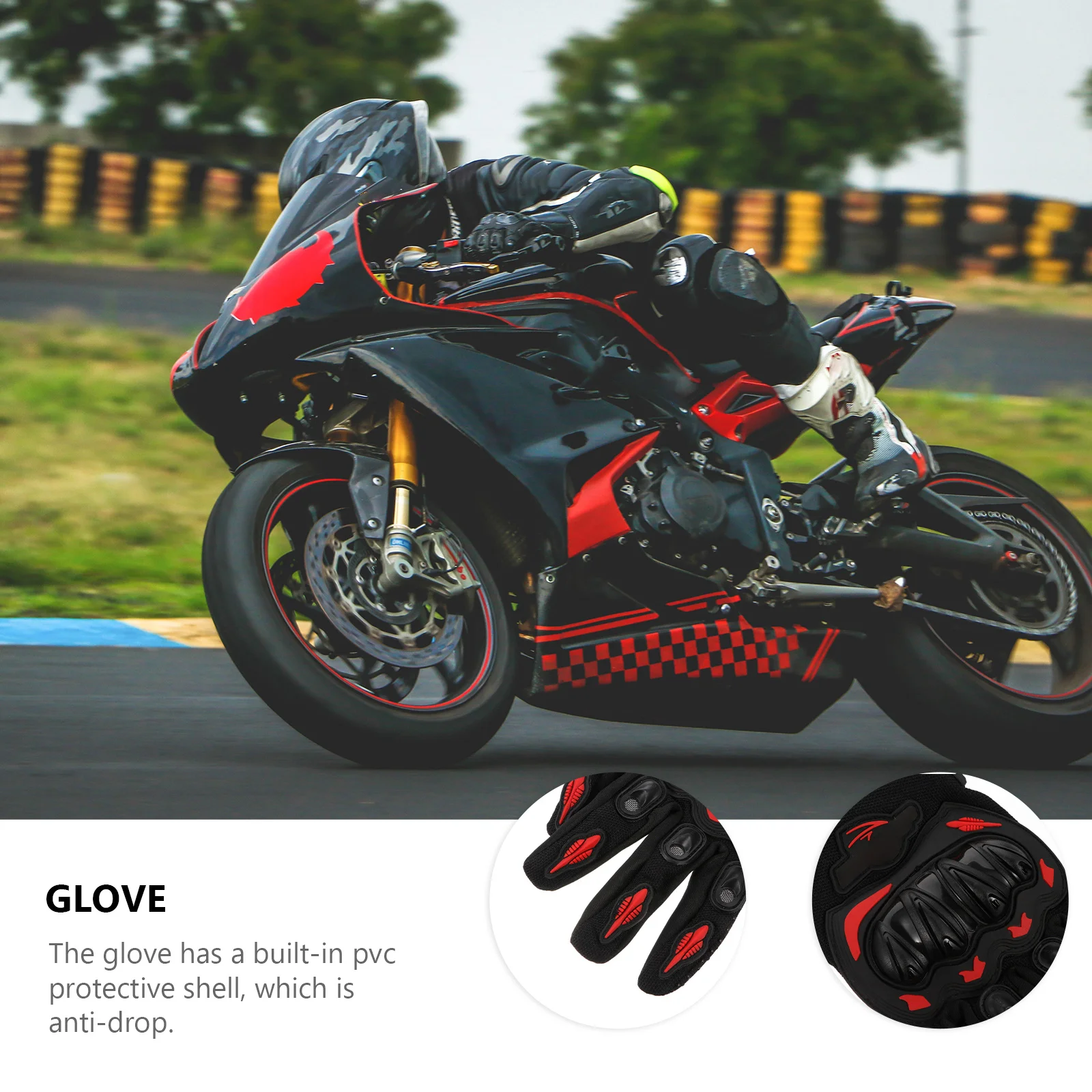 

1 Pair Cycling Gloves Finger Motorcycle Riding Gloves Breathable Anti-Skid Windproof Outdoor Sports Protection