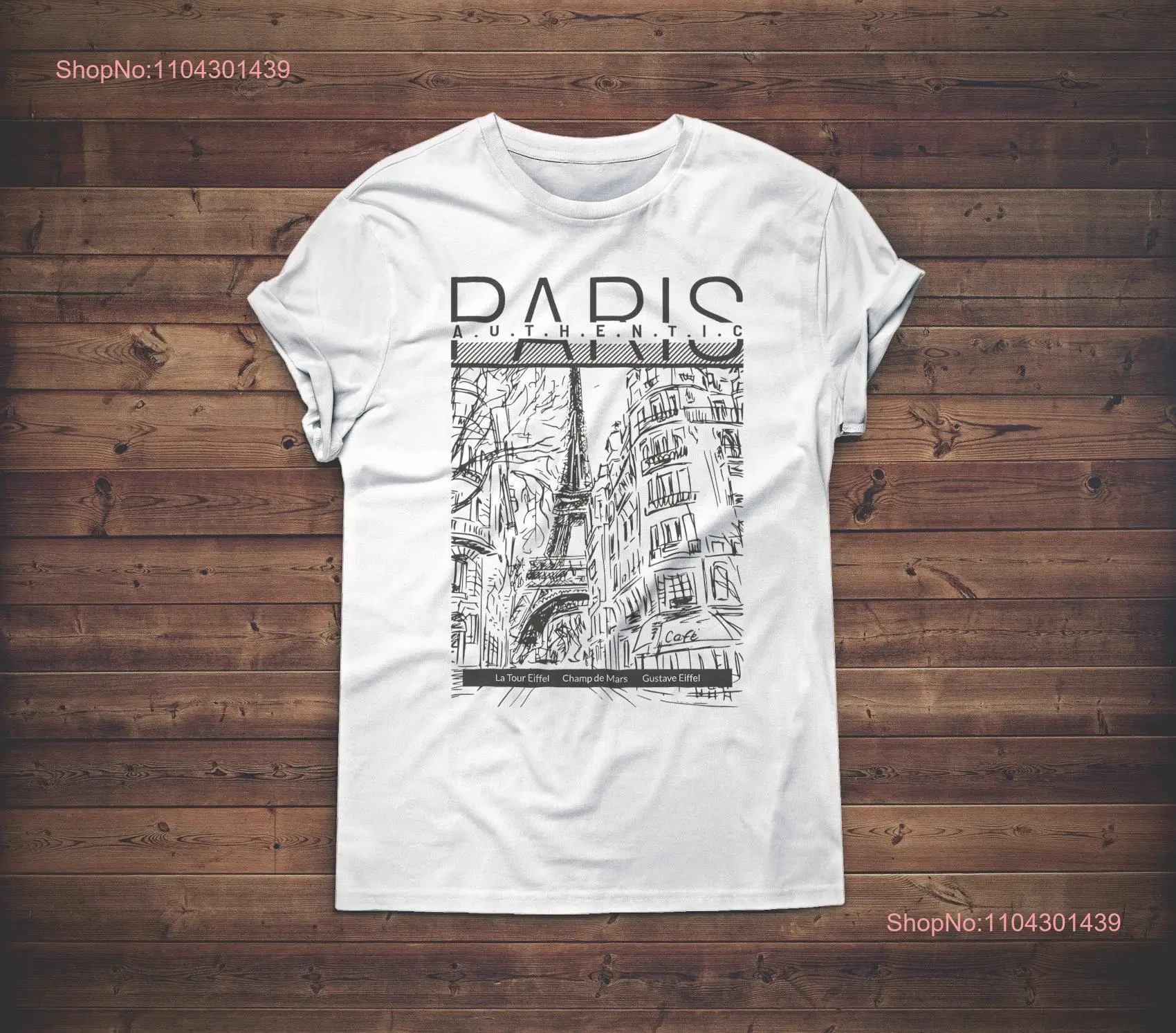 France Paris T shirt Eiffel Tower Capital City Champ de Mars  long or short sleeves