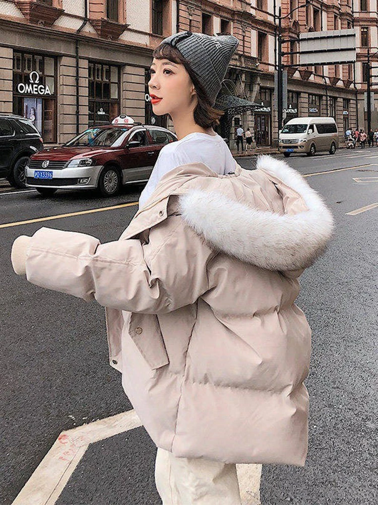 

Winter New Cotton-padded ClothesWomen's Mid-length Winter Jacket Female Thick Ins Bread Clothing Women Loose Padded Coats