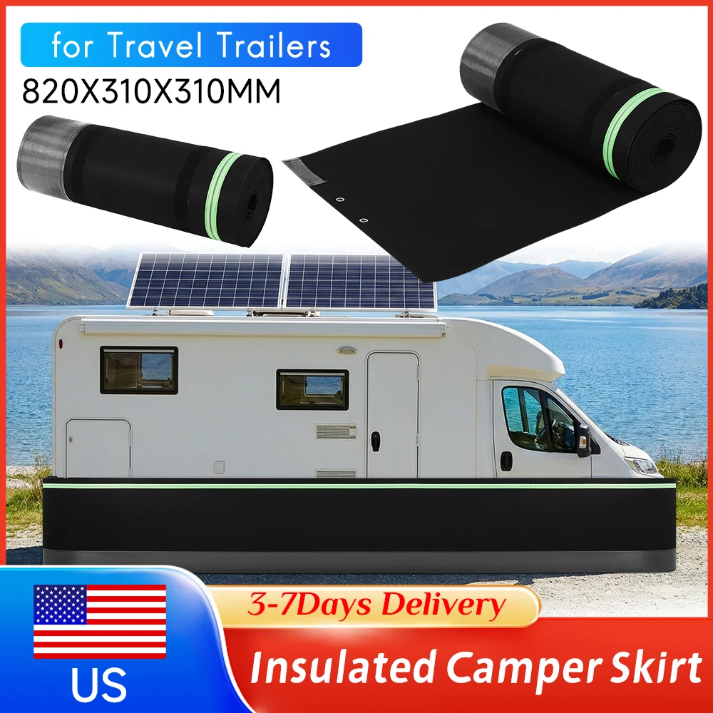 

Ветрозащитные и водонепроницаемые утепленные юбки-накладки для прицепов с плотными пластинами, простая установка для экстерьера автодомов и прицепов-дач