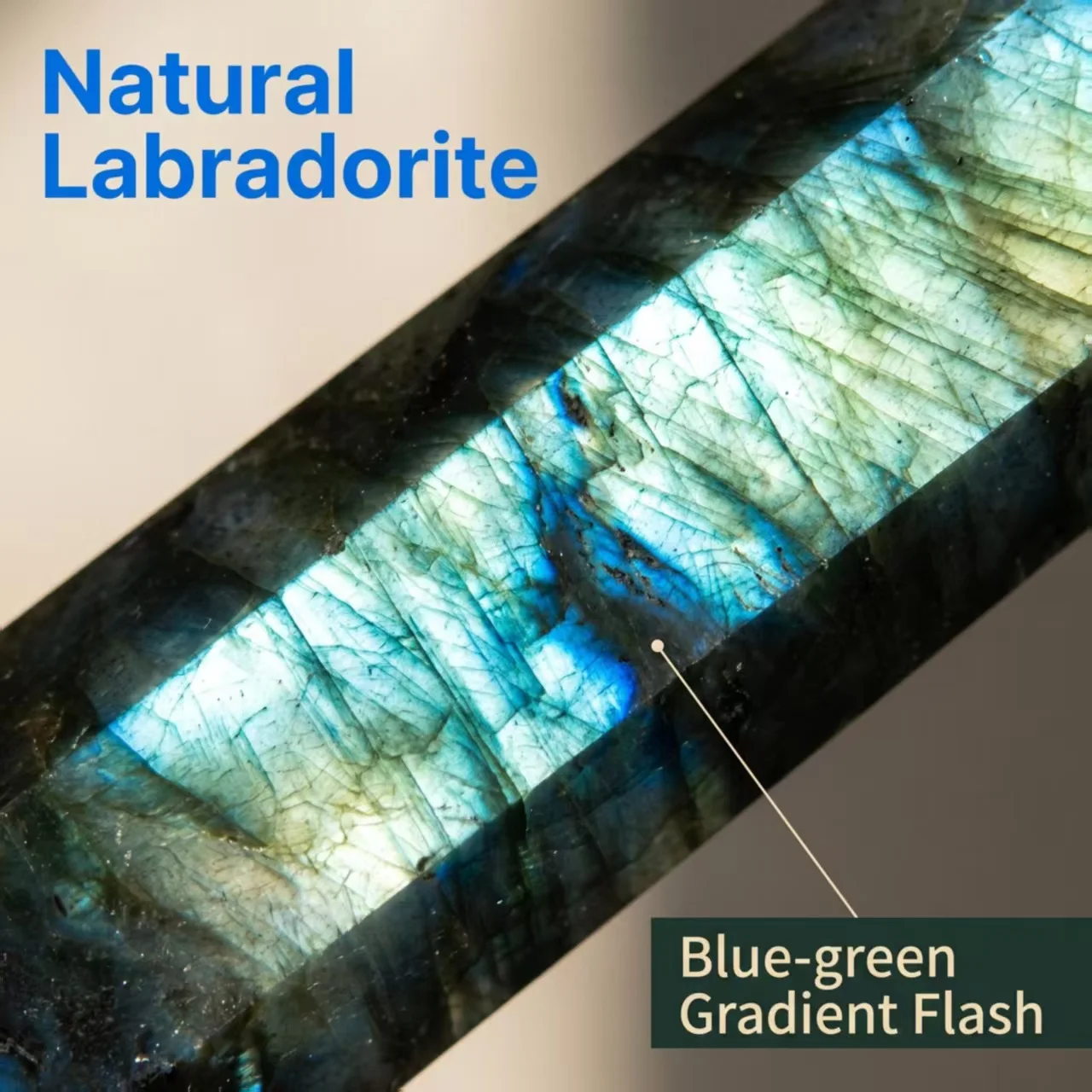 Natural Labradorite Crystal Obelisk Tower Point 6 Faceted Large Wand 8-17cm Aurora Flash Iridescent Labradorescence Hand Polished Dreamlike High Figurine Home Decor Desk Ornament Office Decor Room Decor Bedroom Decor Table Centerpiece Collectible Specimen view 4