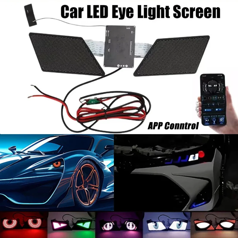 

Devil Eyes LED Panel Light Car Headlight Modification APP Bluetooth Control Dynamic Eye for Turn Signal Lamp Eyes Accessories