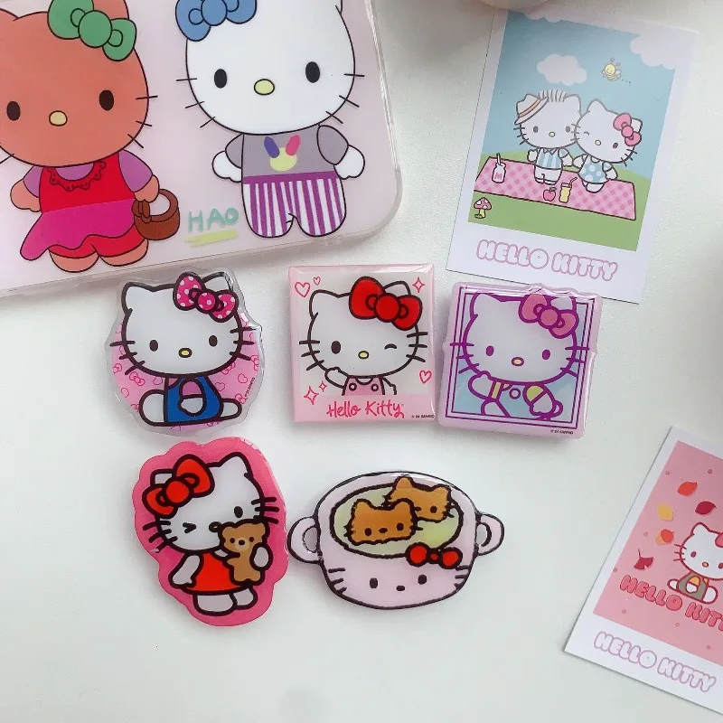 Kawaii Hello Kitty Supporto per telefono Simpatico cartone animato Airbag Stand Lazy Desktop Artefatto Decorazione del desktop Regalo per studentesse Commercio all'ingrosso