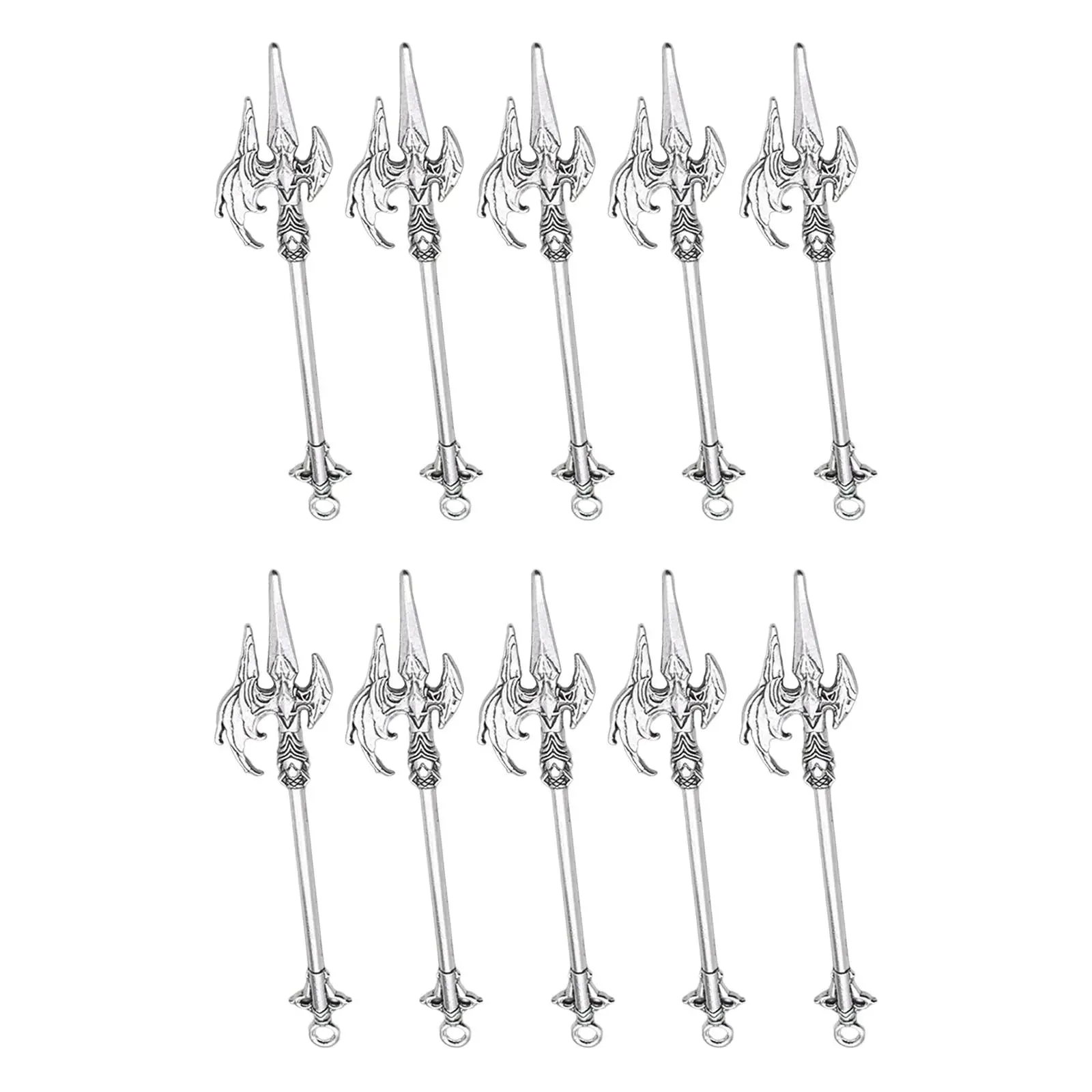 10Pcs Retro Knight Sword gioielli fai da te che fanno accessorio per il Costume Set di giocattoli per casa delle bambole Cosplay Scense puntelli Set segnalibro 70mm x 16mm