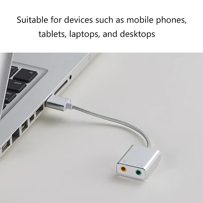 High Quality External USB Sound Card Jack 3.5mm USB Audio Adapter Earphone Microphone Sound Card For MacBook Computer Laptop PC