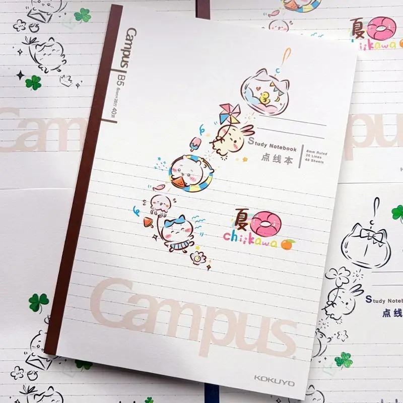 Cartoon Kawaii New Notebook B5 Simple Design Smooth Writing Thick Paper Lined Pages Good Looks Good Feel Exquisite Cute Chiikawa
