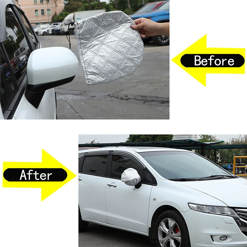 For Honda Odyssey RB3 RB4 2009-2014 Cotton Velvet Car Rearview Mirror Snow-Proof Protective Cover Car Exterior Accessories