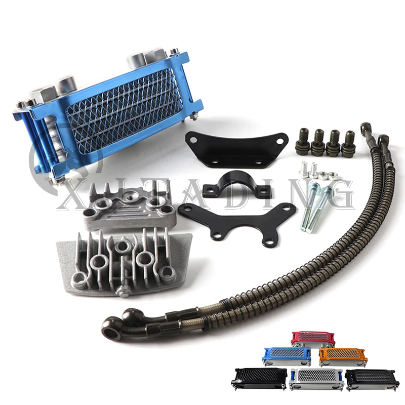 Motorcycle Oil Cooler Oil Radiator Kit For Honda Monkey Yamaha Kawasaki 50cc-140cc Pit Dirt Bike Scooter Moped Enduro Motocross